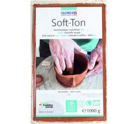 Soft-Ton, Pâte à Modeler Terracotta, Durcissement D'Air / Inflammable 1040° 1kg