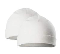 Soft Touch Lot de 2 bonnets bébé garçon fille coton nouveau-né 0-3 mois gris, bleu ciel, rose et blanc H3 - Blanc - taille unique
