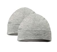 Soft Touch Lot de 2 bonnets bébé garçon fille coton nouveau-né 0-3 mois gris, bleu ciel, rose et blanc H3 - Gris - taille unique