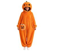 Soft wearable pumpkin hooded blanket combines comfort with festive Hal