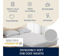 Soft Wonder-Edition drap housse 180-200 x 200 cm microfibre gris clair