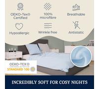 Soft Wonder-Edition parure de lit 135x200 cm bleu gris / blanc