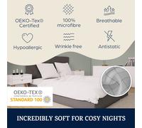 Soft Wonder-Edition parure de lit 135x200 cm carreaux blancs/gris