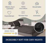 Soft Wonder-Edition parure de lit 155x200 cm gris foncé / gris clair
