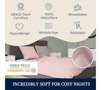 sleepwise Soft Wonder Ensemble de Housses de Couette 2 Personnes en Microfibre Oeko-TEX®, Housses de Couette et d'oreiller Lavables en Machine, Respirantes, Antistatiques, Hypoallergéniques, 200x200