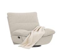 SOFTA Fauteuil relax, Fauteuil-lit manuel, Fauteuil pivotant avec fonction bascule, Fauteuil de relaxation pour salon, Fauteuil TV(Beige)