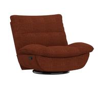 Softa Fauteuil Relaxant, Fauteuil à Bascule Manuel avec Repose-Jambes réglable, Poches latérales, Assise et Dossier rembourrés, canapé inclinable Confortable pour Le Salon, Orange