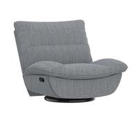 Softa Fauteuil Relaxant, Fauteuil à Bascule Manuel avec Repose-Jambes réglable, Poches latérales, Assise et Dossier rembourrés, canapé inclinable Confortable pour Le Salon, Gris