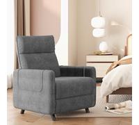 Softa Pushback, Fauteuil Inclinable,Chaise Réglable avec Tissu Chenille, Fauteuil Inclinable dans Le Salon, Chaise dans La Chambre Gris