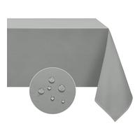 Softalker Nappe d'automne anti-taches 100x140 cm rectangulaire élégante Nappe pour 4-6 places Gris Nappe extérieure imperméable Protection de table Noël, fête, Nouvel An 2024
