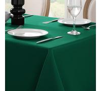 Softalker Nappe de Noël rectangulaire à motif tissé, Jacquard hivernal, imperméable, essuyable, résistant aux taches et anti-plis, pour dîner de fête de Noël, 152,5 x 305 cm, vert