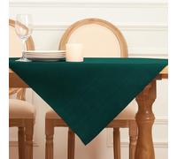 Softalker Nappe Noel Verte Carrée 80 x 80 cm Anti Tache et Lavable, Résistante aux Taches et Durable, pour Table de Cuisine, Café, Petit Dîner de Noël, Décoration Table, Anniversaire Familial