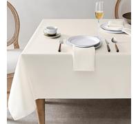 Softalker Nappe Rectangulaire 100x140 cm Beige Jacquard Géométrique Anti Tache Déperlante Nappes Extérieur Élégante Tablecloth Protection de Table pour Jardin Anniversaire Fête 4 à 6 Places 1 Pièce