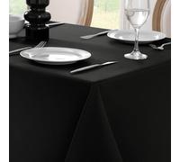 Softalker Nappe Rectangulaire 240x140 cm Noire Jacquard Géométrique Anti Tache Déperlante Nappes Extérieur Protection de Table pour Jardin Mariage Anniversaire Fête Picnic 8 à 12 Places 1 Pièce