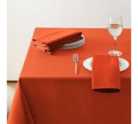 Softalker Nappe Rectangulaire Orange 140x320 cm très Grande Lavable Anti-Tache résistante nappes durables pour Banquet Repas d’Automne fête conviviale déco automnale Ambiance chaleureuse et élégante