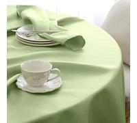 Softalker Nappe Vert Clair Ronde 100cm-Nappe Jacquard géométrique 210g/m²,idéale pour Table Basse ou Petit Balcon.Intérieur Moderne,imperméable,Lavable,Anti-Taches,ajoute Une Touche élégante.