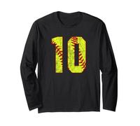 Softball #10 Fast Pitch Love Softball Joueur préféré de la Maman Manche Longue