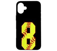 Softball #8 Fast Pitch Love Softball : Maman, joueuse préférée et Fan Coque pour iPhone 16 Plus