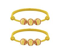 Softball Bracelet Party Yellow Softball Beads Friendship Bracelet Beaded Bracelet Softball Gifts Girls Watch