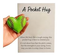 Softball de motivation - Cadeau d'encouragement en forme de cœur, balle de citation inspirante, souvenir de message positif, design en cuir synthétique durable | Cadeau d'appréciation pour les athlète