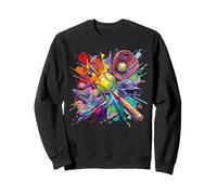 Softball Dessin et Peinture Style Urbain Tee Art Abstrait Sweatshirt