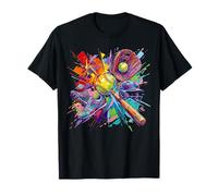 Softball Dessin et Peinture Style Urbain Tee Art Abstrait T-Shirt