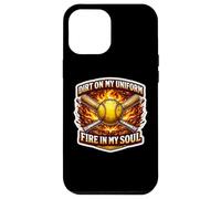 Softball Dirt on My Uniform Fire in My Soul Player Lover Fan Coque pour iPhone 12 Pro Max