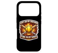 Softball Dirt on My Uniform Fire in My Soul Player Lover Fan Coque pour iPhone 17 Pro