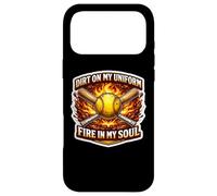 Softball Dirt on My Uniform Fire in My Soul Player Lover Fan Coque pour iPhone 17 Pro Max