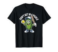Softball Don't Get In A Pickle Sports Foodie Retro Humour T-Shirt