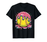 Softball Drip Ice Cream Sprinkles Softball Women Kids Girls T-Shirt