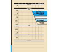 Softball Game Day Journal: Record and Track Your Individual Playing Stats | For High School Players | 7 Innings | 40 Games | Medium