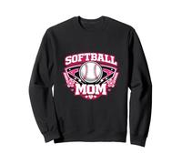 Softball Girly Athletic Sporty Mom Supportive Fan Sweatshirt