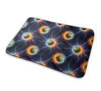 Softball Glace Eau Feu Tonnerre Paillasson Intérieur Lavable en Machine Paillasson D'Entree Absorbant Welcome Paillassons pour Salon Baignoire Chambre 40X60Cm