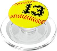 Softball Jersey Number #13 Thirteen No 13 Game Play Fun PopSockets PopGrip pour MagSafe