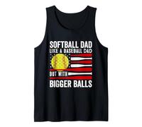 Softball Love Dad Like a Baseball with Bigger Balls Softball Débardeur