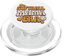 Softball Mama Era Retro Groovy Baseball Mom Vibes Love Cute PopSockets PopGrip pour MagSafe