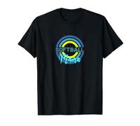 Softball Maman avec cercles de softball modernes T-Shirt