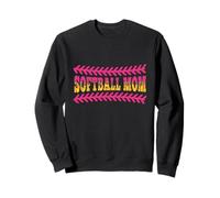 Softball Mom Coutures de Baseball Motif léopard rétro Sweatshirt