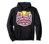 Softball Mom I Yell Because I Care Funny Mother Mum Blague Sweat à Capuche