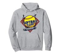 Softball Mom Life : I'm Just The Driver Sweat à Capuche, Unisexe pour Adultes, Gris Chiné, M