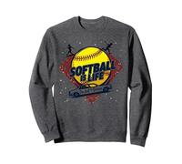 Softball Mom Life : I'm Just The Driver Sweatshirt, Unisexe pour Adultes, Chiné Foncé, M
