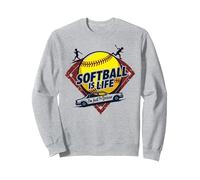 Softball Mom Life : I'm Just The Driver Sweatshirt, Unisexe pour Adultes, Gris Chiné, L