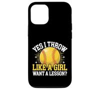 Softball Oui, Je Lance comme si Une Fille Voulait Une leçon ? Coque pour iPhone 12/12 Pro