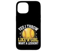 Softball Oui, Je Lance comme si Une Fille Voulait Une leçon ? Coque pour iPhone 15