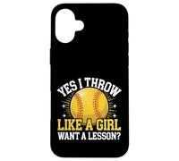 Softball Oui, Je Lance comme si Une Fille Voulait Une leçon ? Coque pour iPhone 16 Plus