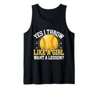 Softball Oui, Je Lance comme si Une Fille Voulait Une leçon ? Débardeur