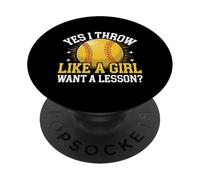 Softball Oui, Je Lance comme si Une Fille Voulait Une leçon ? PopSockets PopGrip Adhésif