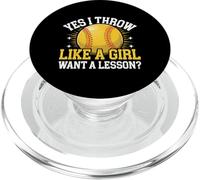 Softball Oui, Je Lance comme si Une Fille Voulait Une leçon ? PopSockets PopGrip pour MagSafe