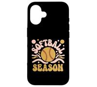 Softball Saison Rétro Vintage Sports Softball Mom Coque pour iPhone 16